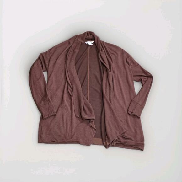 Athleta Sweaters - ATHLETA Pranayama Restore Wrap Cardigan Warm Brown Size Medium Athleisure Drape